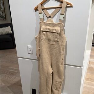 Woman’s Tan Sherpa bibs